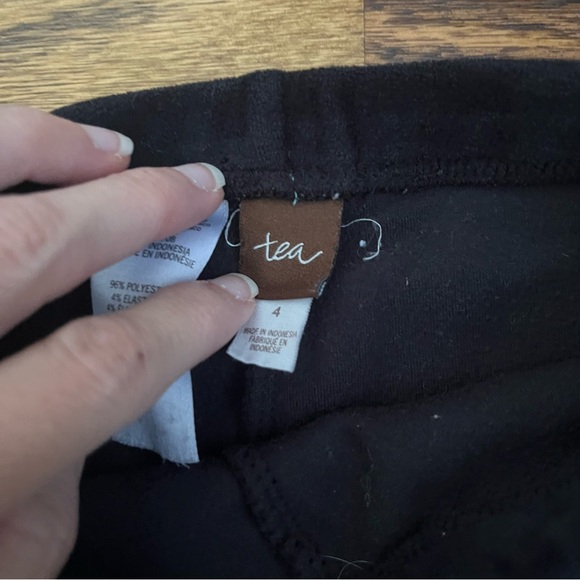 Tea Collection (4Y) Black Velour Leggings - Picture 3 of 5